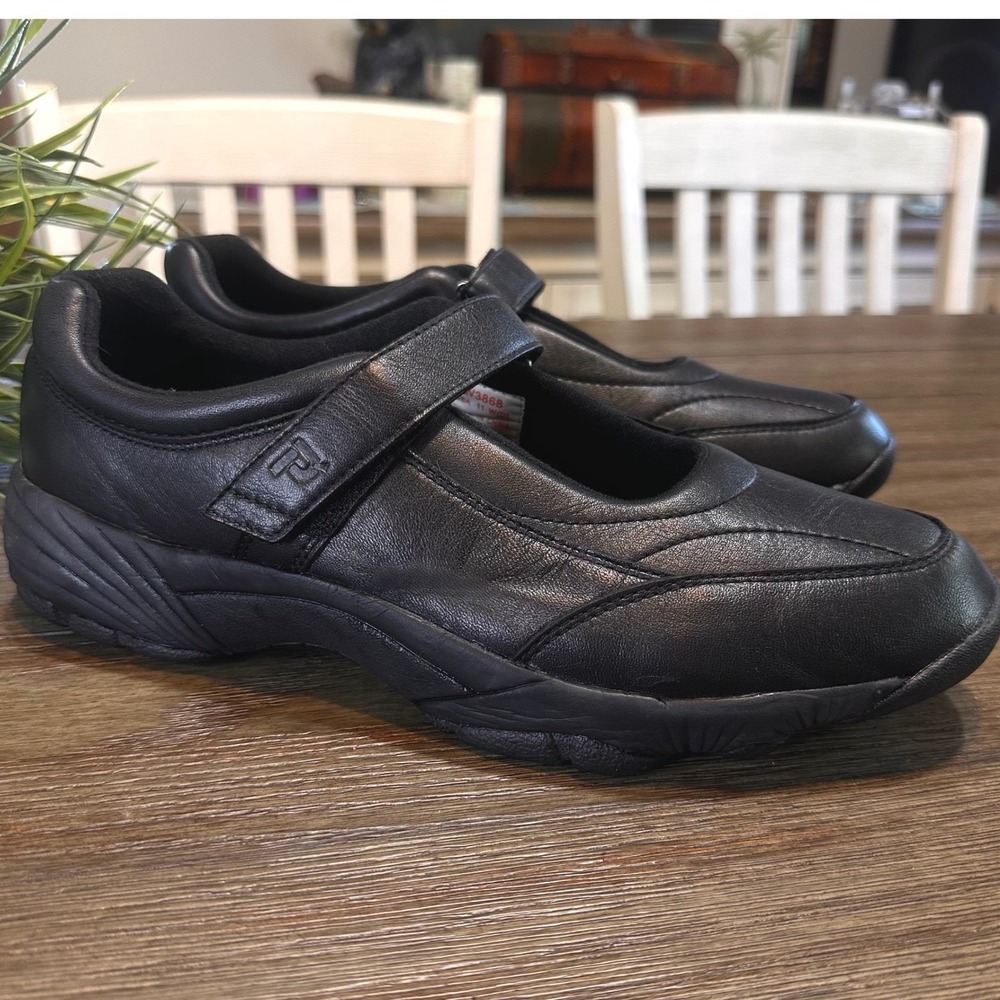 Propet W3868 Black Leather Walking Shoes Mary Jane Strap Women's 11 W(D)